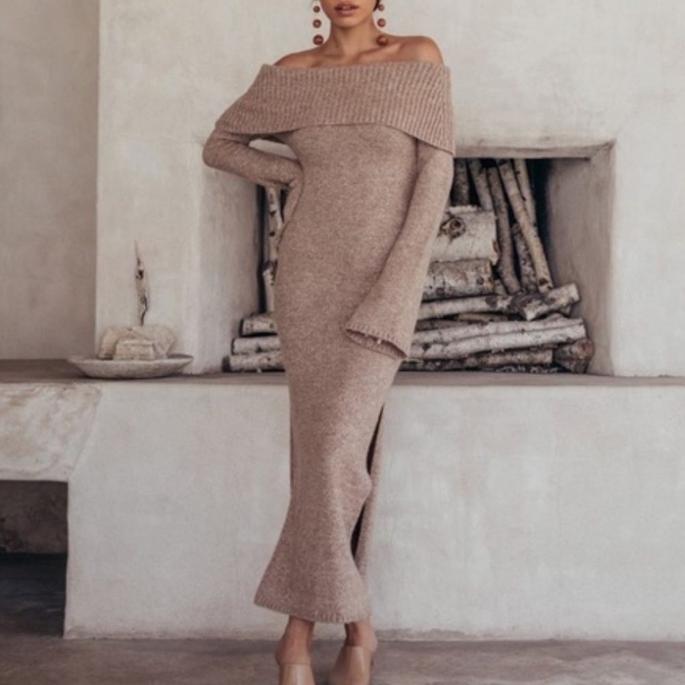 Cult Gaia Mariel Knit Dress in Ash